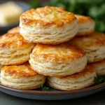 Three freshly baked savory biscuits with herbs, perfect for a dairy-free version | kaynmaytkal.com
